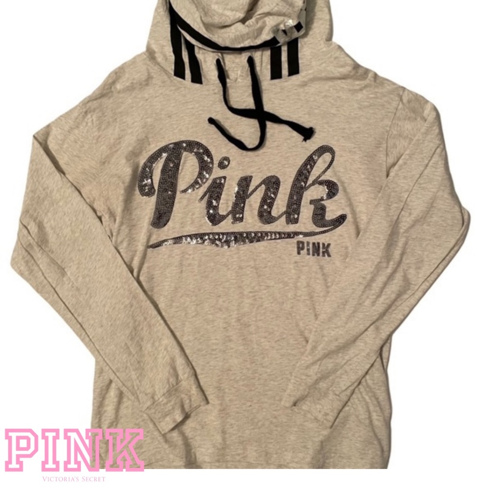 PINK VS Hooded Sequin Pullover